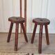 Paire de tabourets brutaliste