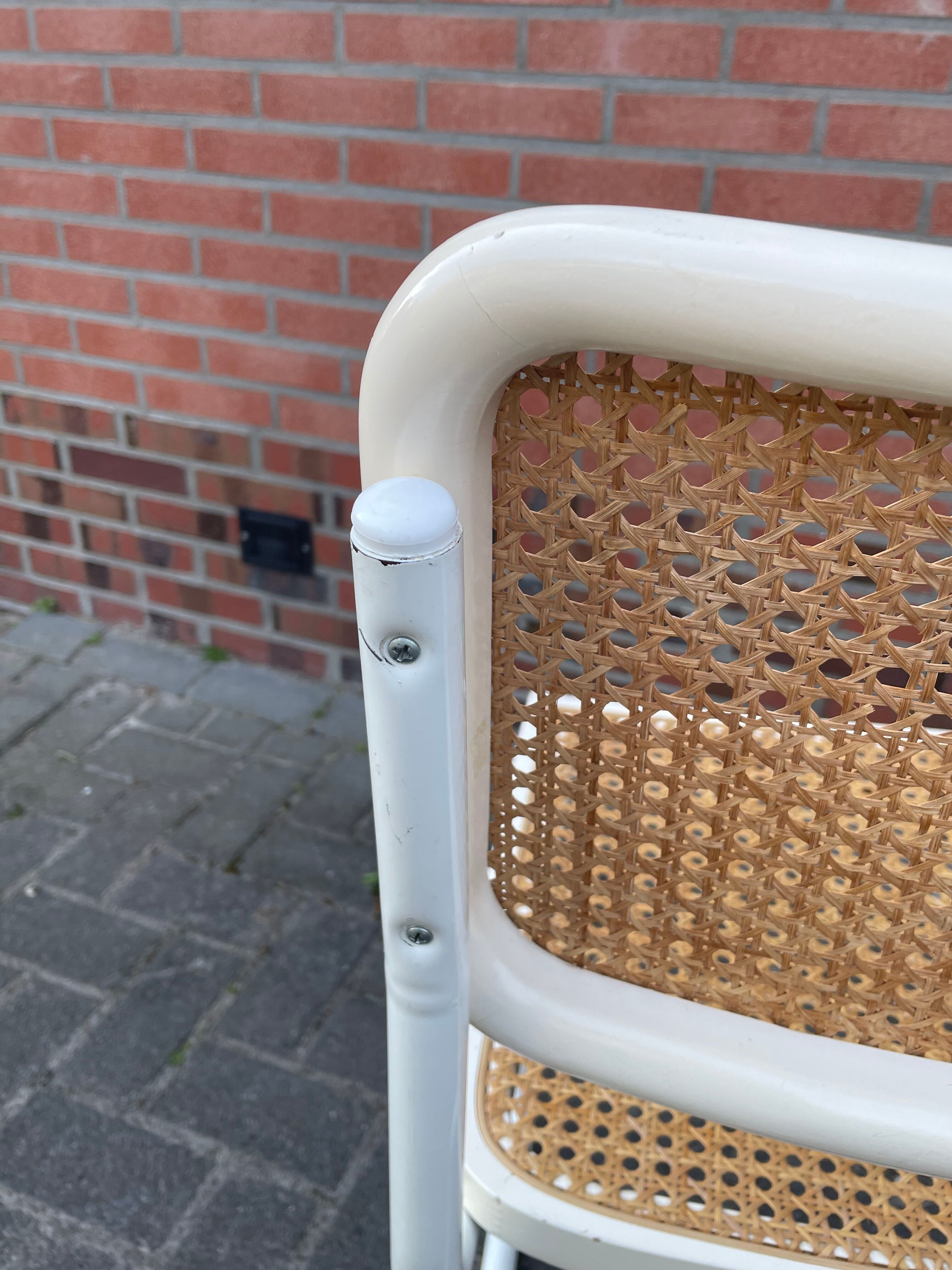 Cesca dining room chair designed by Marcel Breuer
