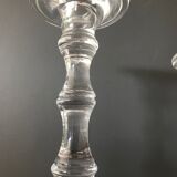 Set of 3 full glass candlesticks