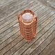 Antique Rosaline vase in pink molded glass
