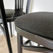 Set of 4 Vintage Black Wooden Dining Chairs: STOL Kamnik, 70s, Yugoslavia