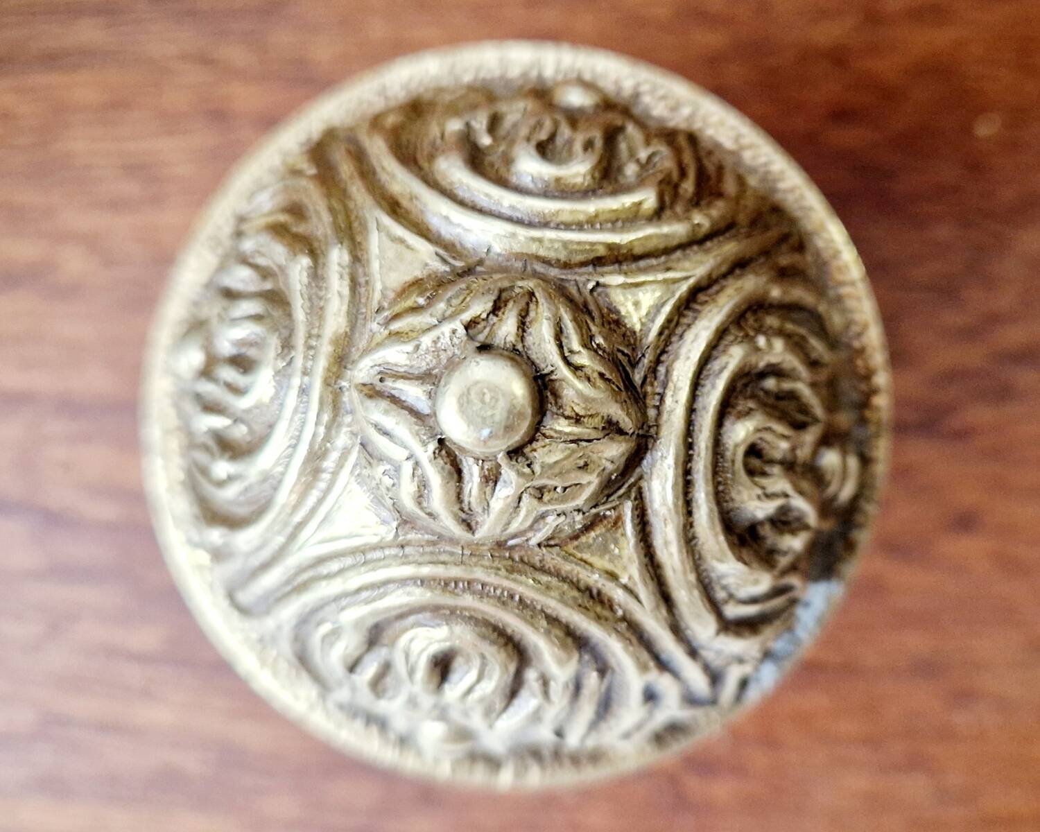 1950s mahogany wood wall shelf