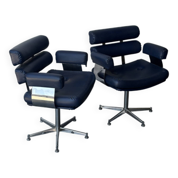 Pair of Italian Space Age lounge chairs, 1970