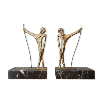 Pair of bookends bronze, 1970