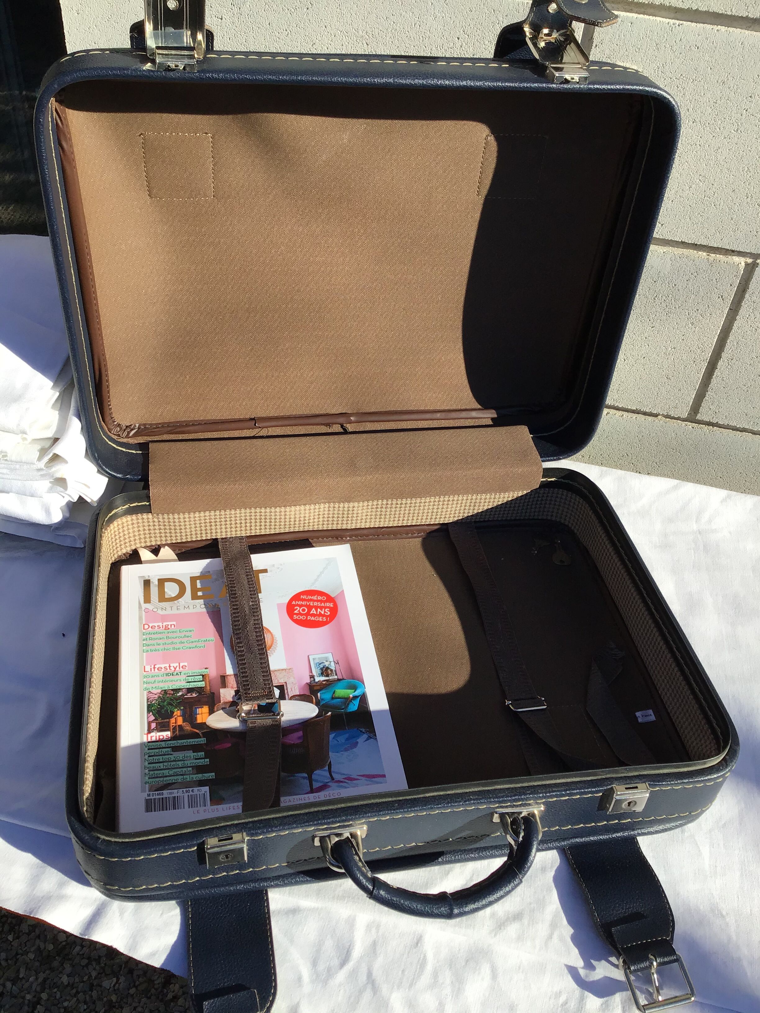Soft navy case like leather
