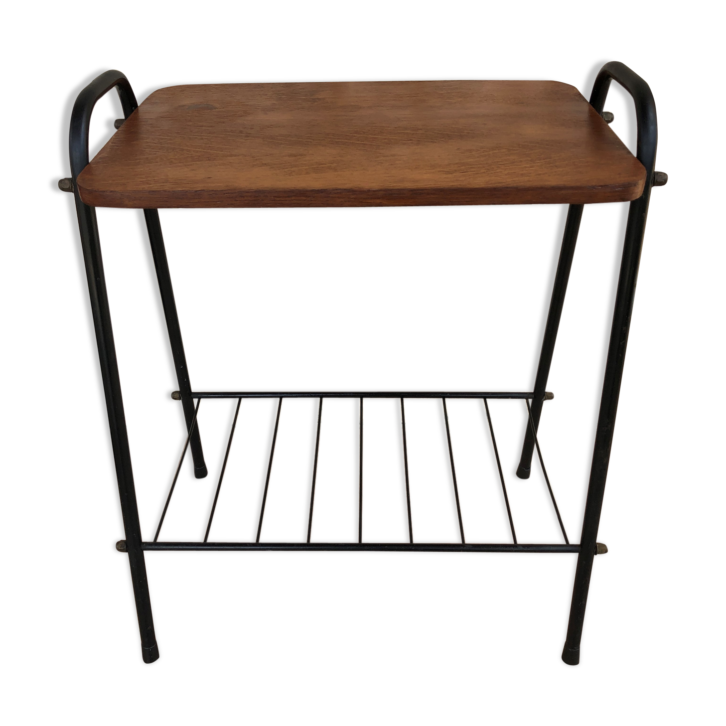 Vintage side table with magazines rack 1960