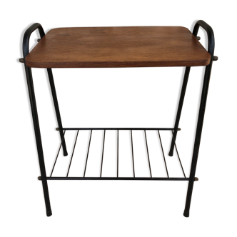 Vintage side table with magazines rack 1960