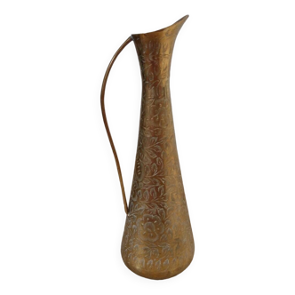 Vase pichet métal doré