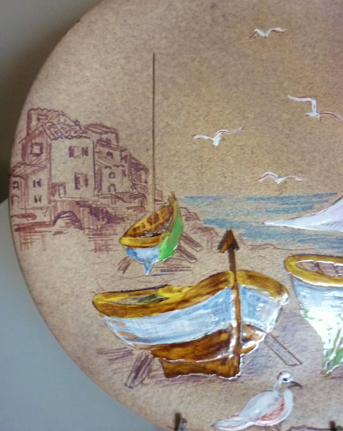 Mabyjo's Musarra Vallauris, decorative glazed ceramic dish, 1960s