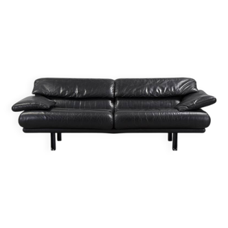 ALANDA sofa BLACK LEATHER B&B