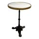 Bistro table cast iron marble and brass