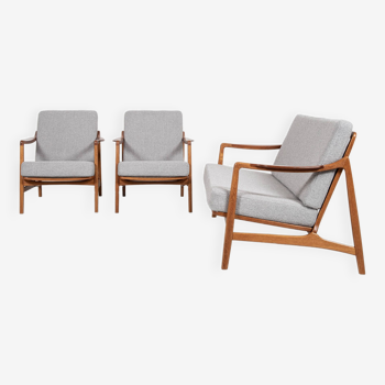 Midcentury Danish sofa set in oak and teak by Tove & Edvard Kindt-Larsen for France & Daverkosen - w