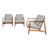 Midcentury Danish sofa set in oak and teak by Tove & Edvard Kindt-Larsen for France & Daverkosen - w
