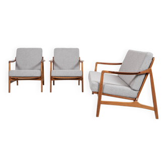 Midcentury Danish sofa set in oak and teak by Tove & Edvard Kindt-Larsen for France & Daverkosen - w