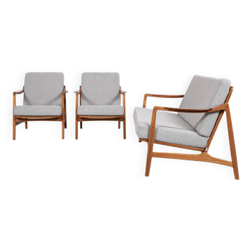 Midcentury Danish sofa set in oak and teak by Tove & Edvard Kindt-Larsen for France & Daverkosen - w