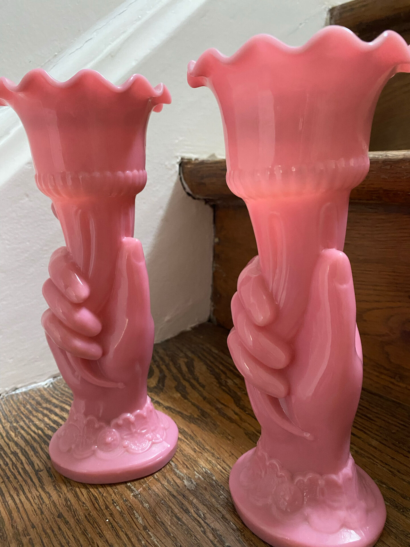 Pair of cornucopia vases