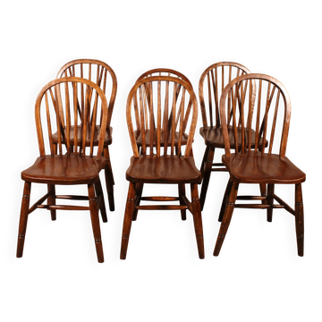Set of 6 19th Century Windsor Chairs
