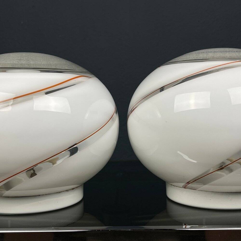 Murano glass table lamps Vetri Murano 004, Italy, 1970s, set of 2
