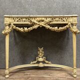 Louis XVI console in lacquered wood around 1850-1880