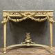 Console Louis XVI en bois laqué vers 1850-1880