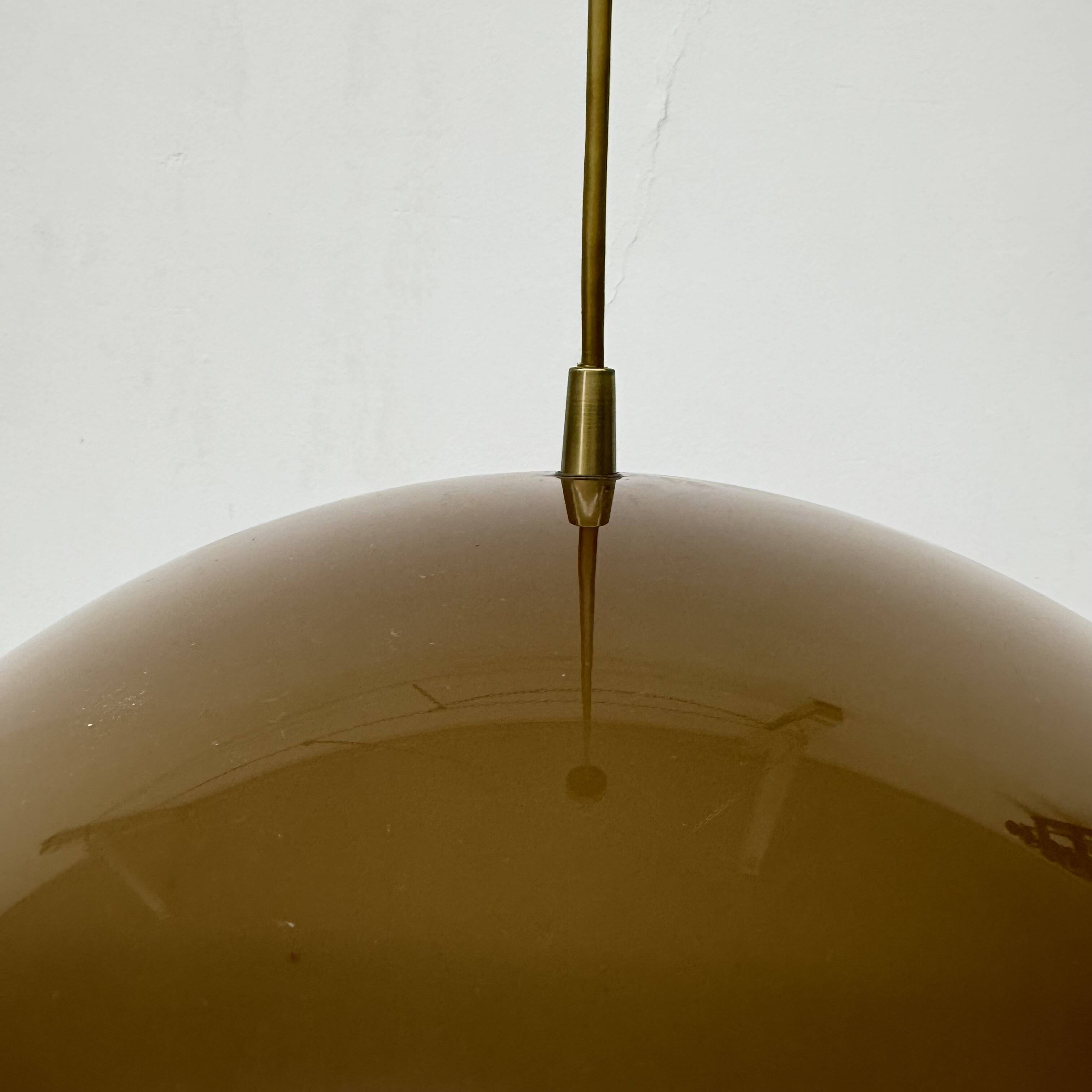 Mushroom hanging lamp brown , 1970s