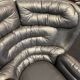 Elda Chair, Joe Colombo, Comfort, Black and Creme, Italy, circa 1970