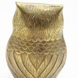 Ancient brass owl statue