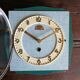 Clock formica vintage silent wall square "FFR golden green"