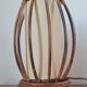 Rattan and bamboo table lamp by Louis Sognot 1960