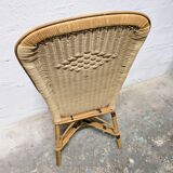 Large rattan armchair