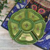 Ethnic style 6-compartment plate