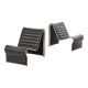 Paire de chaises longues en cuir et aluminium oar Eric Sigfrid Persson années 60 70