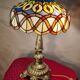 Antique lamp restored solid bronze 52x30 tiffany style