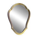 Vintage wall mirror in gilded wood - H35 cm
