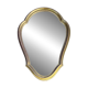 Miroir mural vintage en bois doré - H35 cm