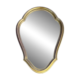 Miroir mural vintage en bois doré - H35 cm