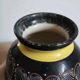 Henriot Quimper vase - Breton earthenware - graphic decoration