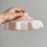 Abat-jour vintage en opaline rose pâle