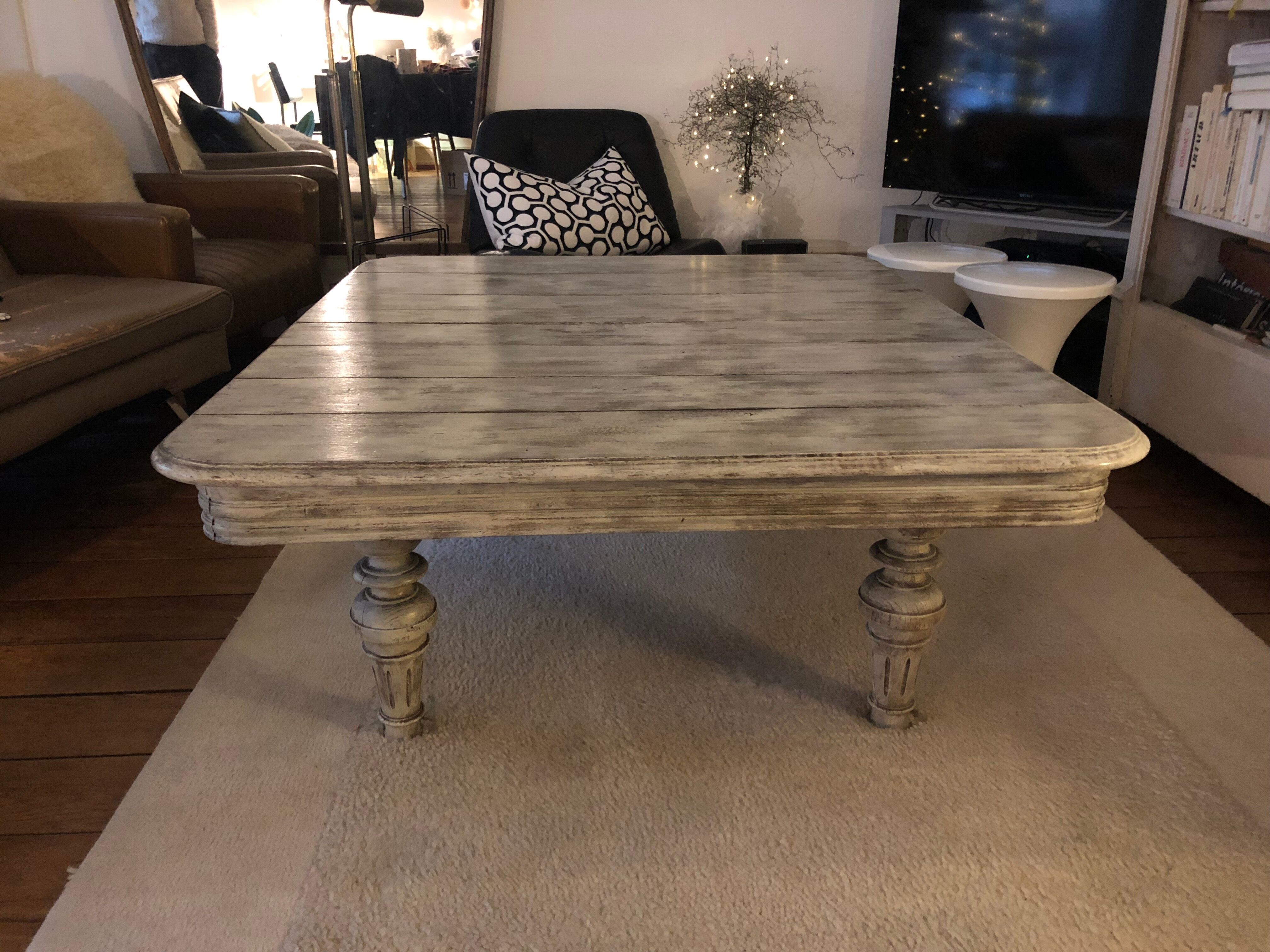 Patinated coffee table