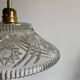 Suspension abat-jour vintage en verre - collection vaisselle -