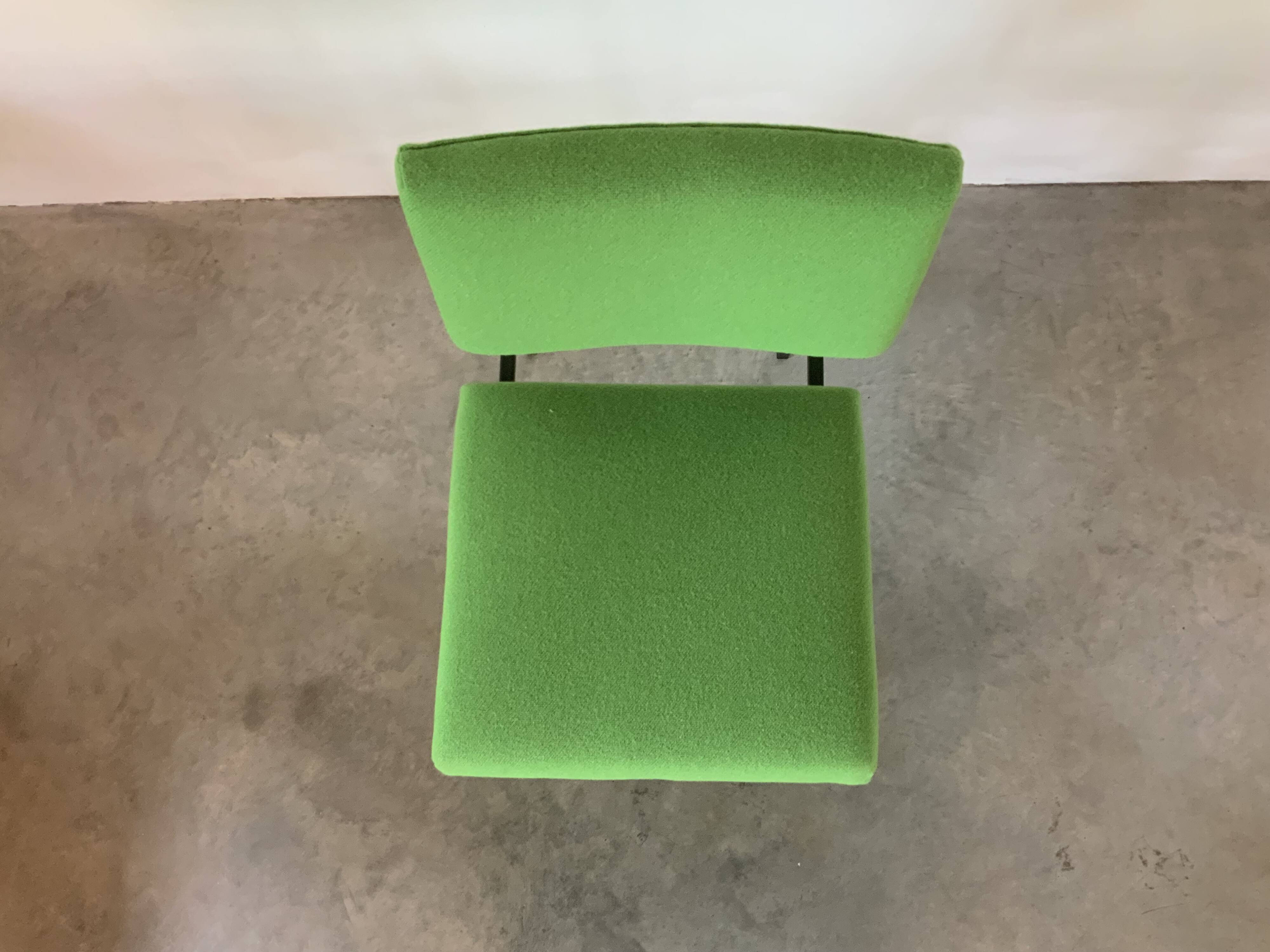 Restored 1901 chair Tonus green, Guermonprez 1959