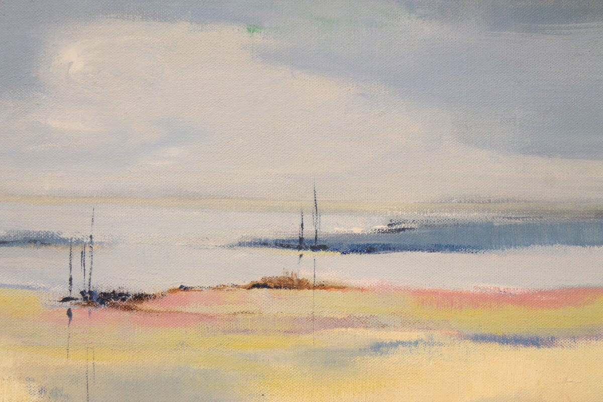 Oil painting on canvas "Evening Depth" by Adry Novoli