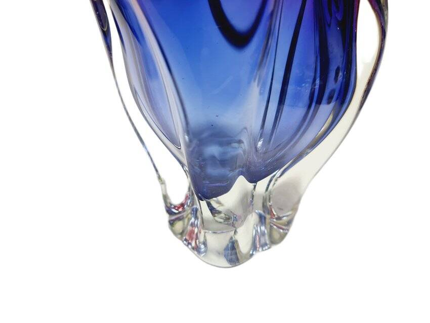 Vase by J. Hospodka for Chribska Glassworks, Former Czechoslovakia, 1960s