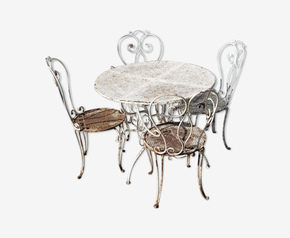 Antique wrought iron garden furniture