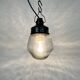 Industrial Bakelite Pendant Light with Frosted Glass, 1970s