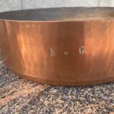 Copper sauté pan signed Émile Duval