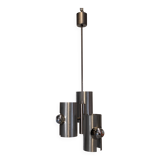 Space Age 3-light pipe chandelier, 1960s-70s