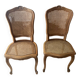 Two caned chairs
