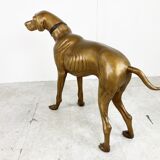 Life size brass dog sculpture, 1960s
