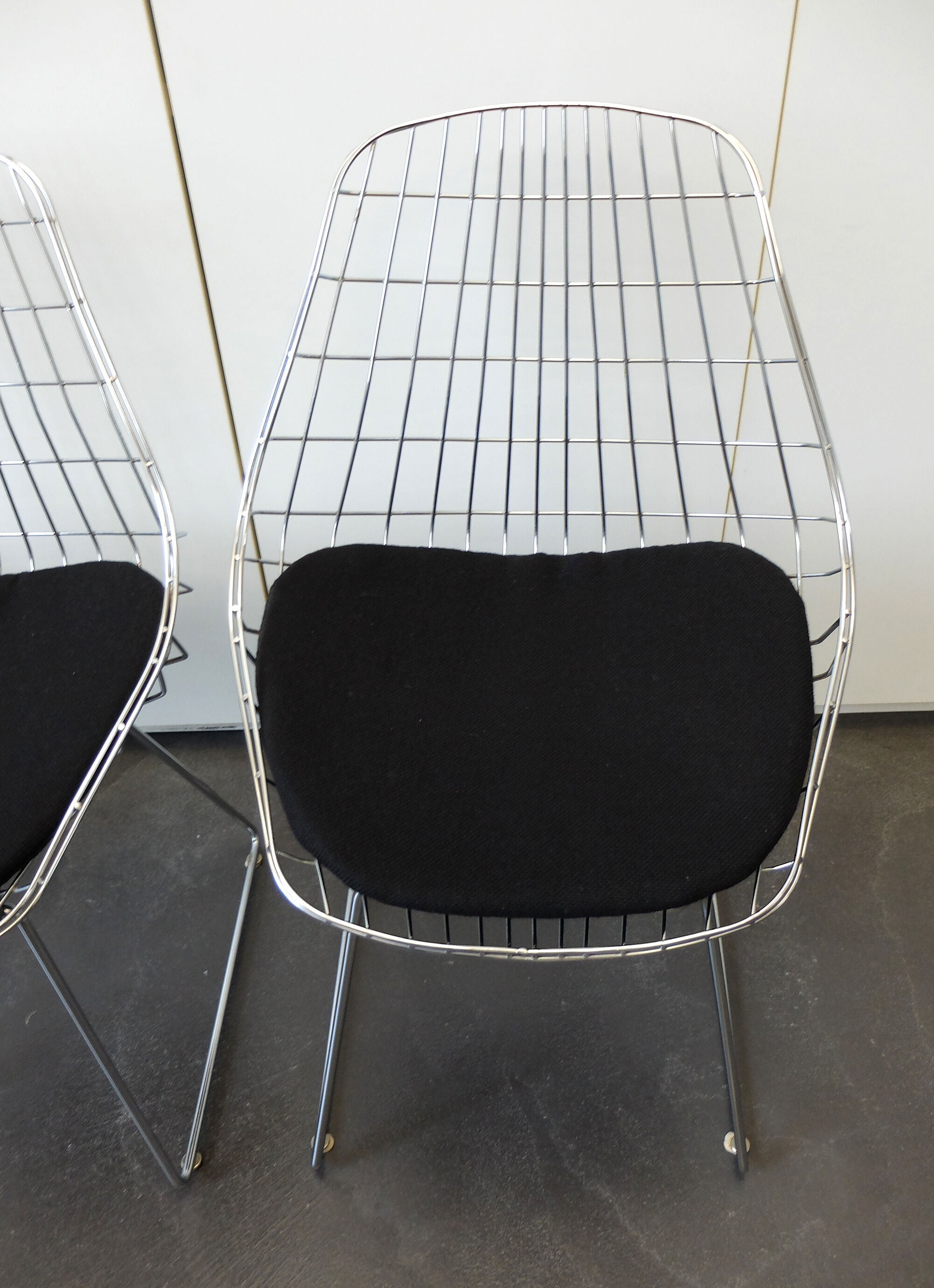 Four vintage SM05 chairs chromed by Cees Braakman for Pastoe, 1960-70